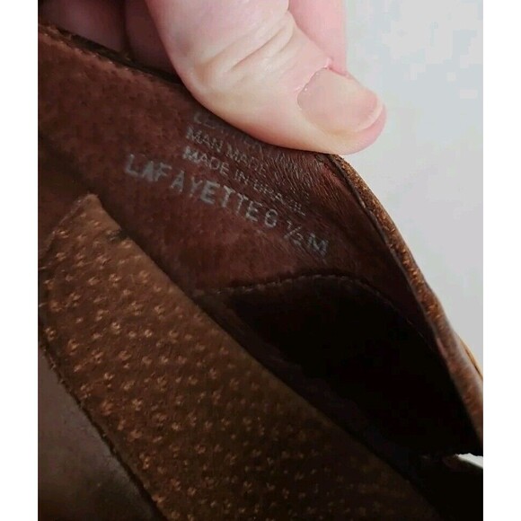 Nurture Lafayette Leather Mules Brown Slip On Shoes Sz 6.5 Kitten Heel - Picture 6 of 8